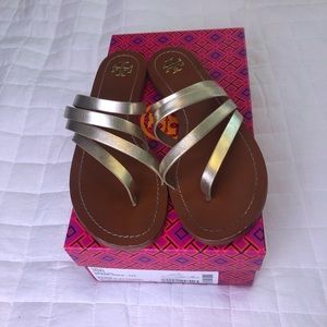 TORY BURCH SPARK GOLD PATOS SANDAL